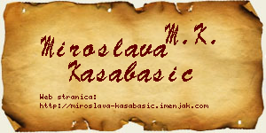 Miroslava Kasabašić vizit kartica